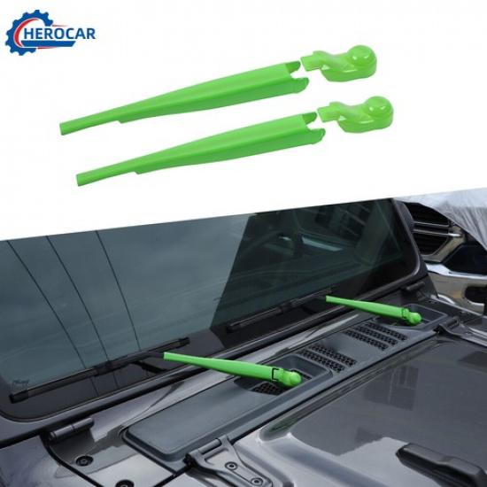 Baby Green Front Windshield Wiper Blade Trim Cover for Jeep Gladiator JL JT 18+