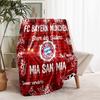 1pc Blanket - FC Bayern München logo Print Design, Lightweight Blanket for Sofa, Bed- Soft &Warm, Gift for All Seasons