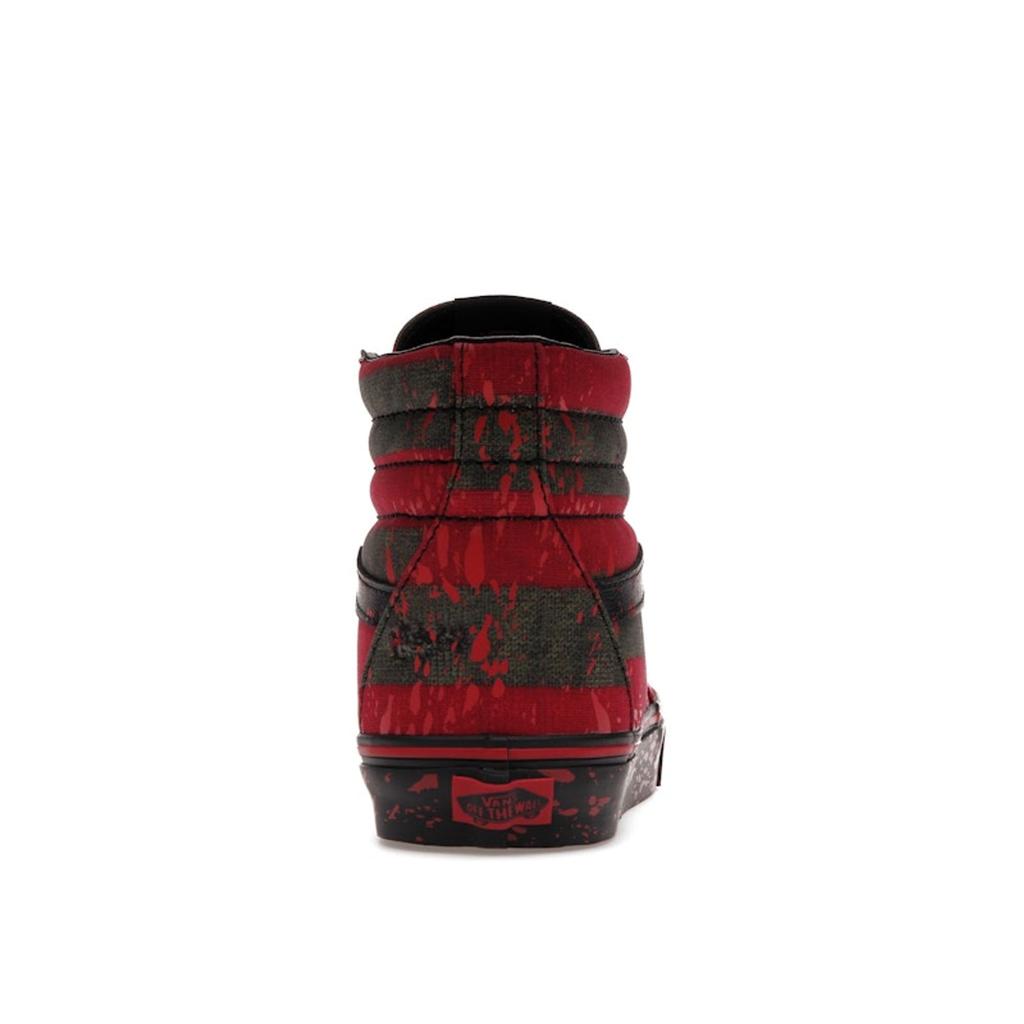 House of Terror X Vans Sk8-Hi The Nightmare On Elm Street Unisex Sneakers Red Black VN0A4U3CZV1