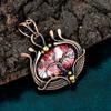 Kingman red mohave copper turquoise pendant copper wire wearing pendant gemstone jewelry handmade tree of life pendant personalized gifts