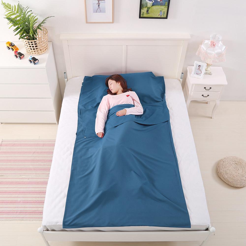 Уличный вкладыш для спального мешка для путешествий Легкий вкладыш для спального мешка Спальный мешок Уличный кемпинг Гостиничная простыня для путешествий