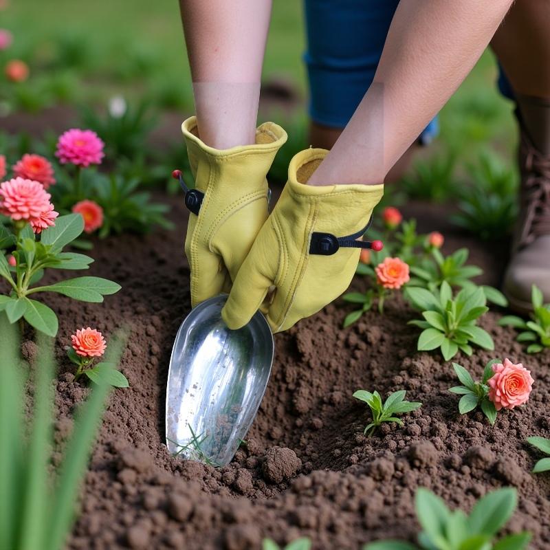 Yellow Cowhide Protective Gloves, Wear-resistant Work Gloves, Labor Protection Gloves