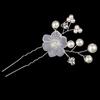 Корейский жемчужный свадебный головной убор, белые цветы, вставки для волос, свадебные украшения, маленькие шпильки