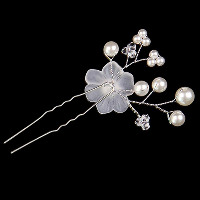 Корейский жемчужный свадебный головной убор, белые цветы, вставки для волос, свадебные украшения, маленькие шпильки