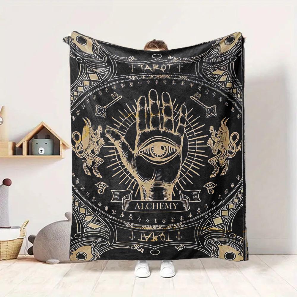 Tarot Alchemy Flannel Blanket Throw Blanket Soft Warm Sofa Bed Camping Car home Decor Unique Christmas Gift C9302576