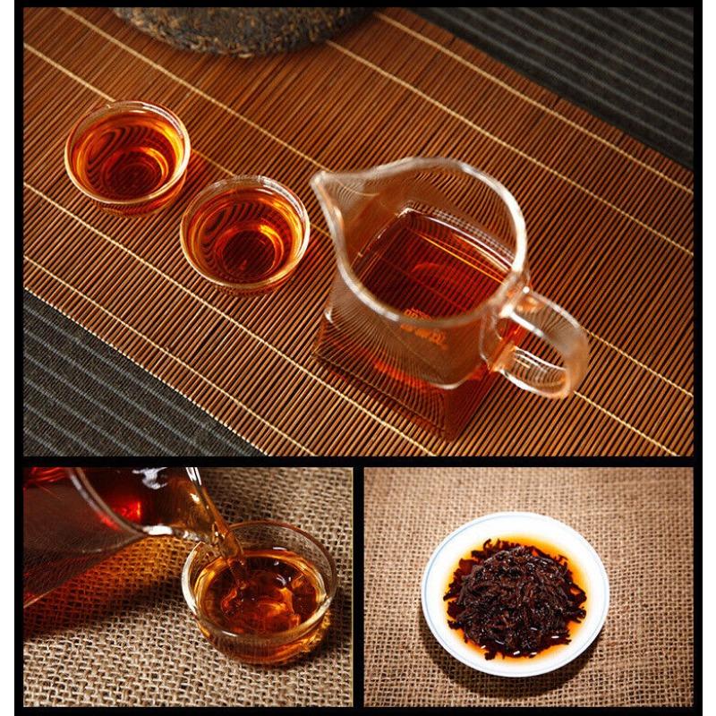 Чай Пуэр Спелый Чай Мэнхай Цзинья 357г Юньнань Цизи Торт Чай Чай Пуэр Спелый