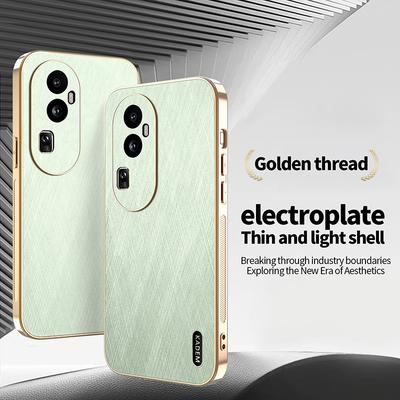 Кожаный чехол для телефона с гальваническим покрытием рамки для беспроводной зарядки Magsafe для OPPO Reno 13 Pro 11 8 10 12 Pro A80 A79 A60 Бампер Задняя крышка