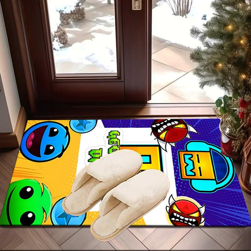Geometry Dash: Dance To The Beat Area Rug Office rug, Chair Rug, Decor Carpet Livingroom bedroom Mat, Large Size Fan gifts Christmas gifts