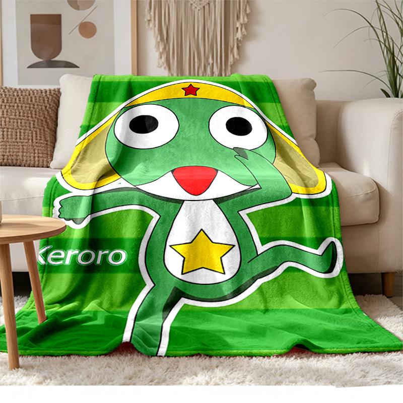 Keroro Soft and comfortable flannel Suitable for sofas living rooms outdoor camping travel and also makes a great anniversary gif
