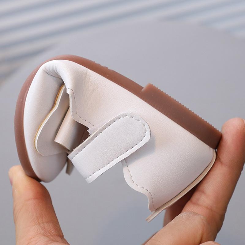 Children Girls Casual Retro Bowknot Design Soft Bottom Non-Slip Princess Shoes Single Shoes Leather Shoes