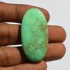 Natural Chrysoprase Gemstone Cabochon - Loose Semi Precious Stone 60 Carats Oval Shape 43x22 Mm, Jewelry Craft Supply
