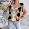 European and American Autumn and Winter New College Style Diamond Casual Jumper Women's Clothing
