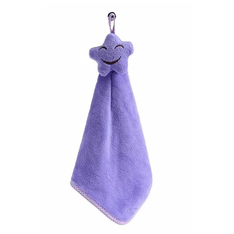 Bathroom Supplies Hanging Cute Coral Velvet Hand Towel Kitchen Thickened Absorbent Lint-free Dishcloth Washcloth Acccessories