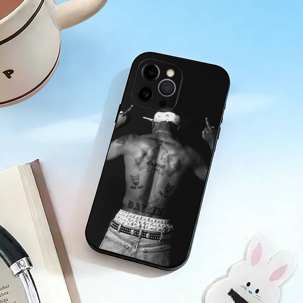 2pac Тупак Шакур R- Рэпер Чехол для телефона Силиконовый Мягкий Для IPhone 17 16 15 14 13 12 11 X XR Plus Pro Max Plus