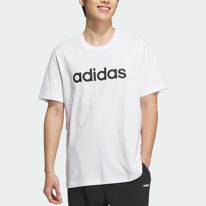 adidas Футболки Унисекс Белые С Круглым Вырезом Умеренный Прямой Крой JF3219