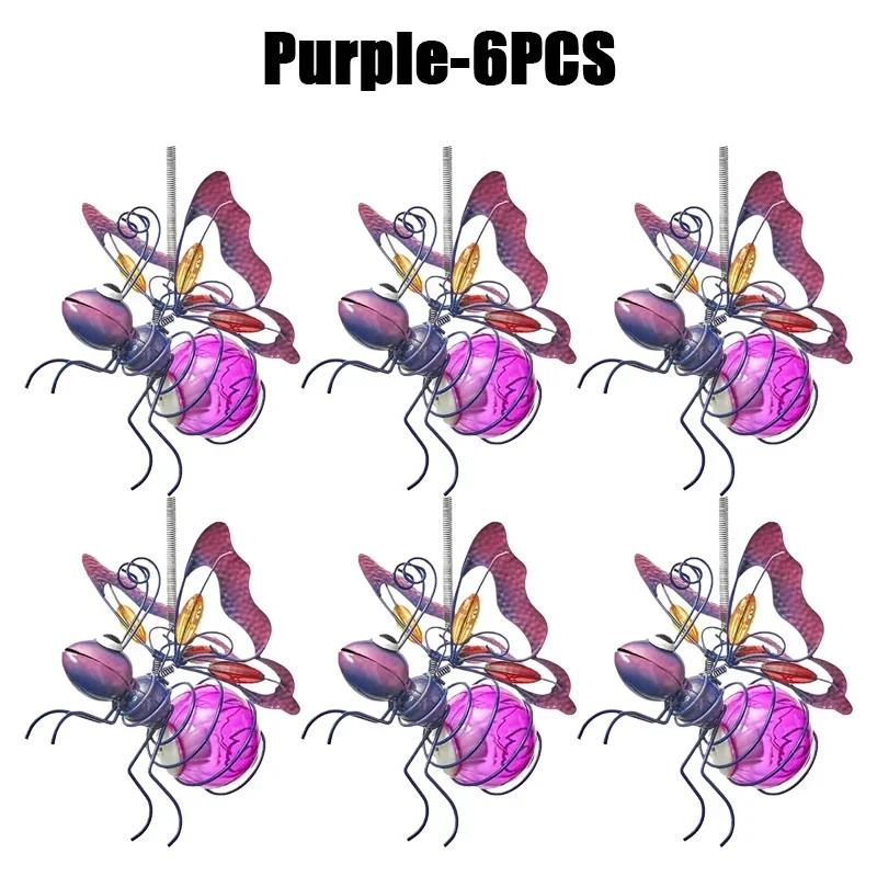 Портативный красочный светодиодный солнечный фонарь в виде пчелы, бабочки, стрекозы, феи для подвешивания на улице, с клипсой, для садовой вечеринки, праздничного ландшафтного декора