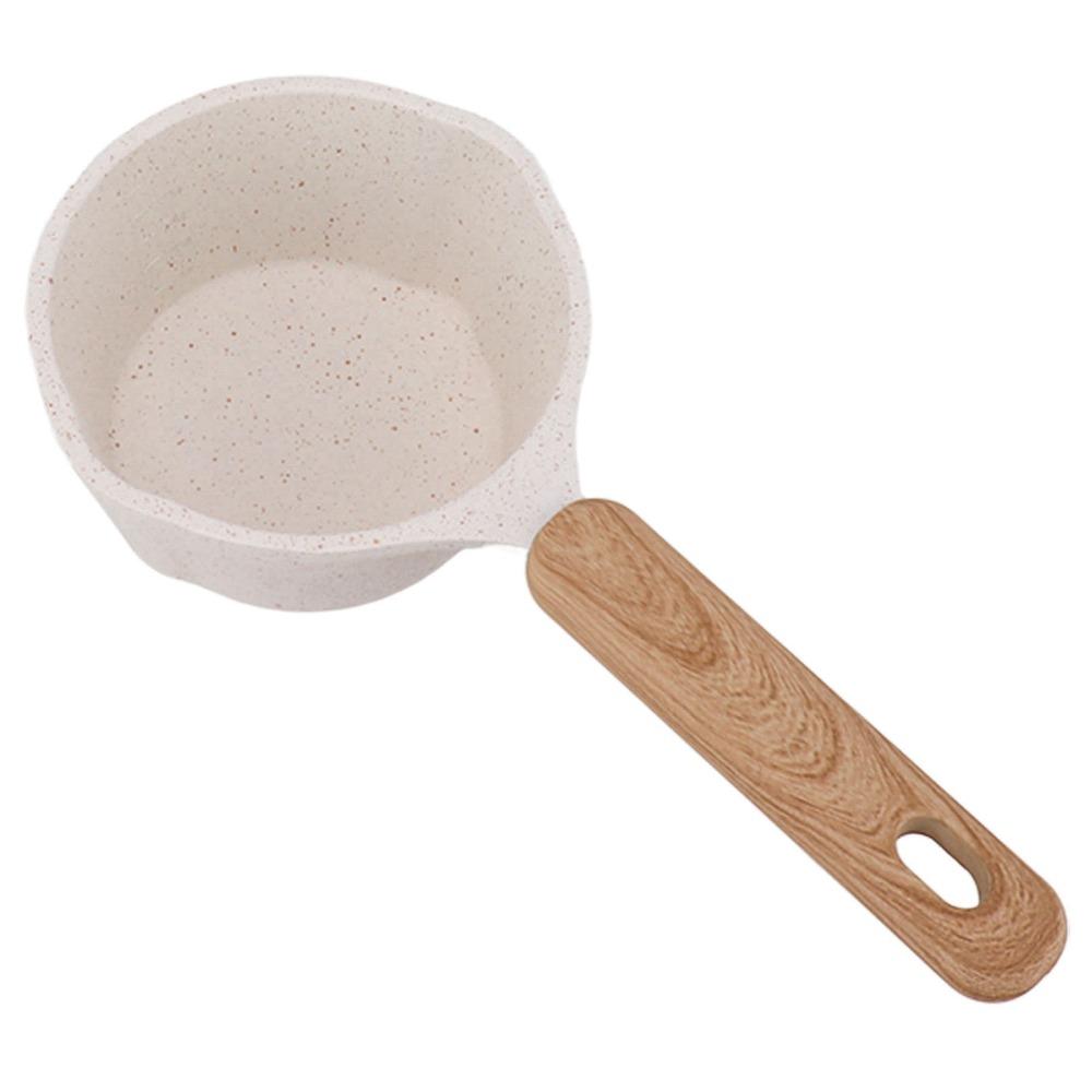 Multifunctional Milk Warmer Pot White Cooking Pot Butter Melting Pot Non-stick Pan Restaurant