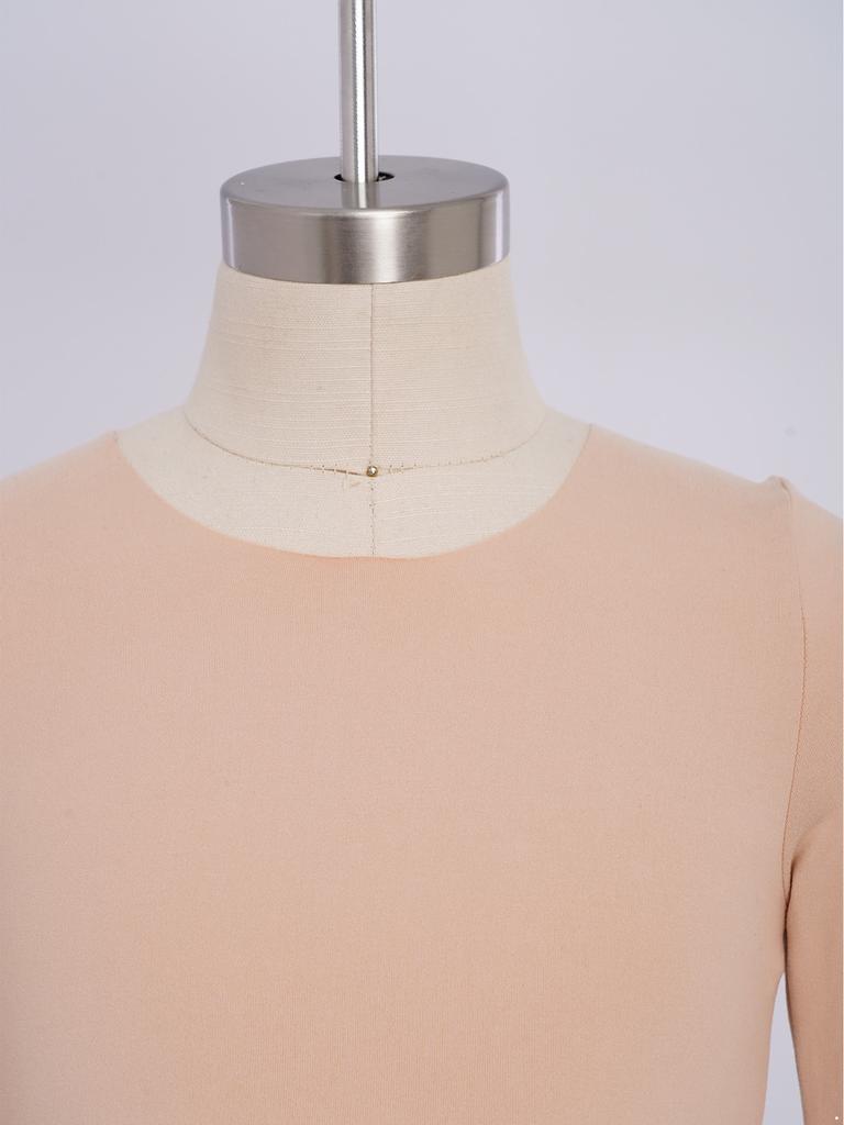 Бесшовный Термо-Топ для Танцев для Девочек: Теплый пуловер с круглым вырезом и длинными рукавами для балета, гимнастики и зимы