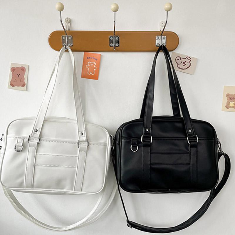 SCIONE Японская школьная сумка JK Uniform Bag из ПУ водонепроницаемая сумка через плечо вместительная студенческая сумка для поездок на работу однотонная сумка через плечо