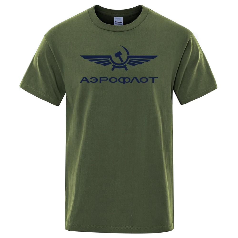 Aeroflot Aviation Russe Pilote Aerospace Aviateur T-Shirt Summer Brand Short Sleeve Fashion Tops O-Neck Stylish T shirt