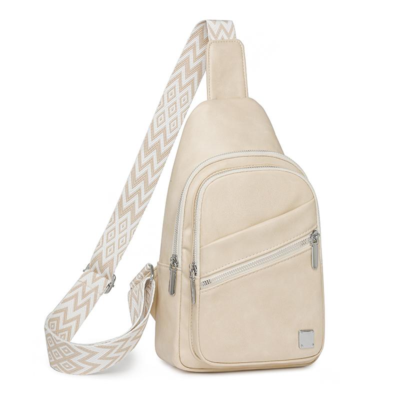 Винтажная женская нагрудная сумка большой вместимости из ПУ, сумка-кроссбоди