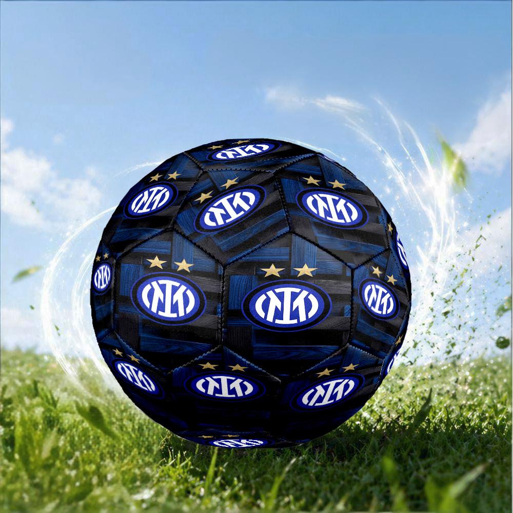 Inter FC Crest Printed Size 5 Soccer Balls, High-Quality, Anti-Slip, Protective Football, A Unique Gift , Birthdays, Christmas Gifts