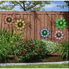 Metal Flower Wall Decor Art Sculpture Hanging Ornament Aesthetic Home Room Garden Courtyard Decoration Outdoor(4colors Optional)
