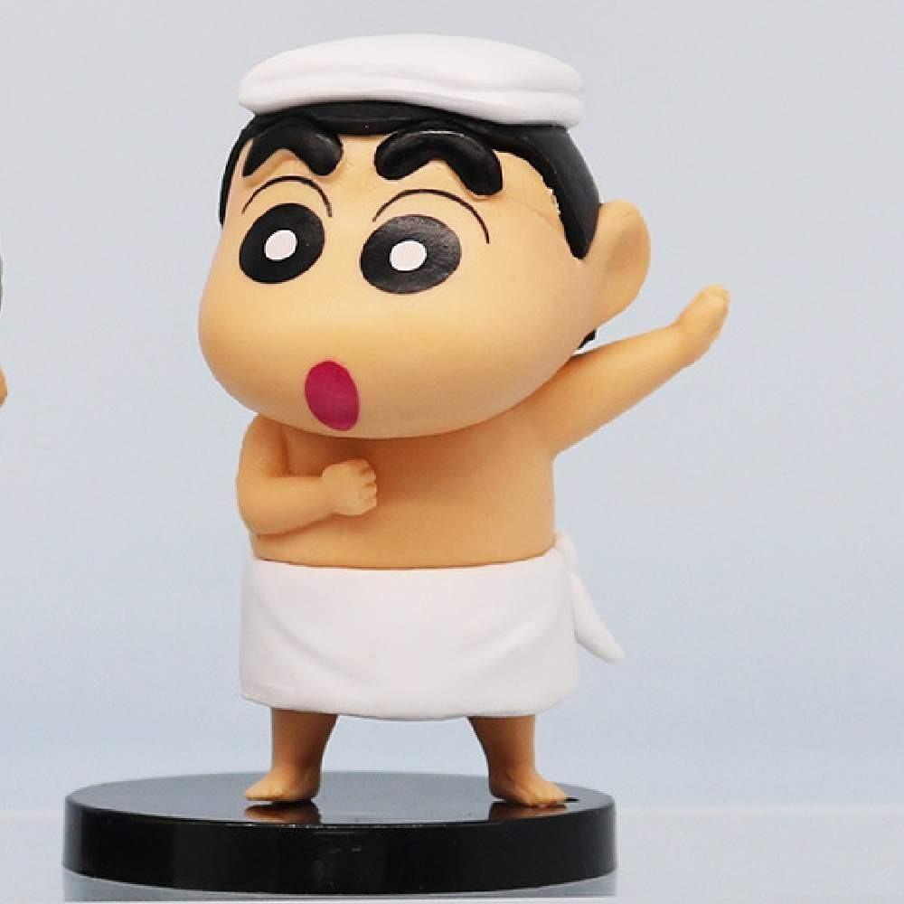 Trendy Crayon Shin-chan Pvc Action Figure Model Car Decor Desk Display 8.5cm