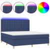 Maison Exclusive - Sommier à lattes de lit et matelas et LED Bleu 180x200 cm Tissu