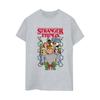 Netflix Womens/Ladies Stranger Things Christmas Poster Cotton Boyfriend T-Shirt