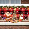 Рождественский уличный веерообразный флаг-баннер Рождественский декор для дома 2024 Рождественский висячий орнамент Рождественский подарок на Новый год 2024