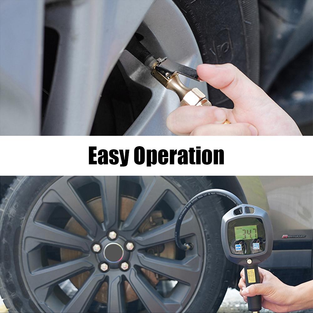 High-precision Monitoring Inflation Gun Tire Pressure Gauge Psi Bar Kpa Kg/cm2 Meter Car Tire Manometro Universal Digital Display