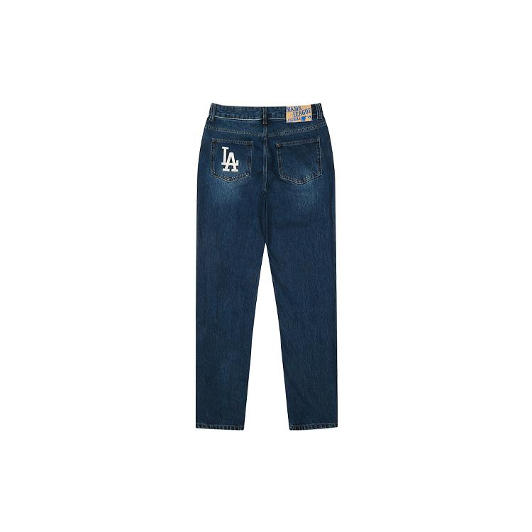 MLB Jeans Men's Blue Moderate Straight Fit Pants 31DPM1041-07U