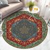 Круглые ковры для гостиной, винтажные цветочные ковры большой площади, домашний декор, роскошные богемные коврики в экзотическом стиле, мягкие полиэстеровые коврики для спальни