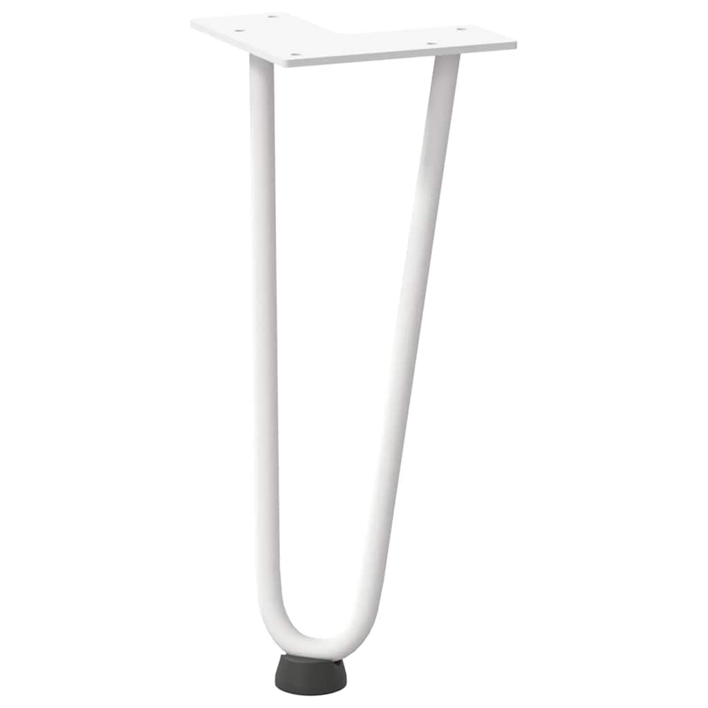 Vidaxl Nogi Do Stołu Hairpin, 4 Szt., Biale, 30 Cm, Lita Stal
