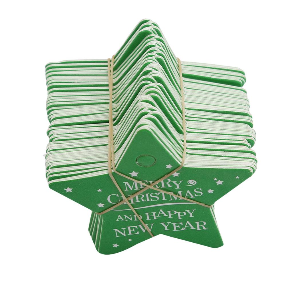 100 шт. Рождественские подарочные бирки с круглой формой для рождественской елки, белые бирки для карточек, подвесные елочные украшения, подарочная упаковка, этикетки