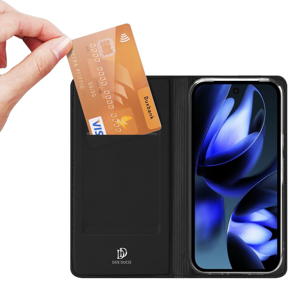 Чехол DUX DUCIS Skin Pro Series для Google Pixel 10a, кожаная обложка-подставка, держатель для карт