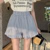 Spicy Girl Striped High Waisted Casual Shorts Women's Summer Hot Pants Retro Versatile Wide Leg Pants