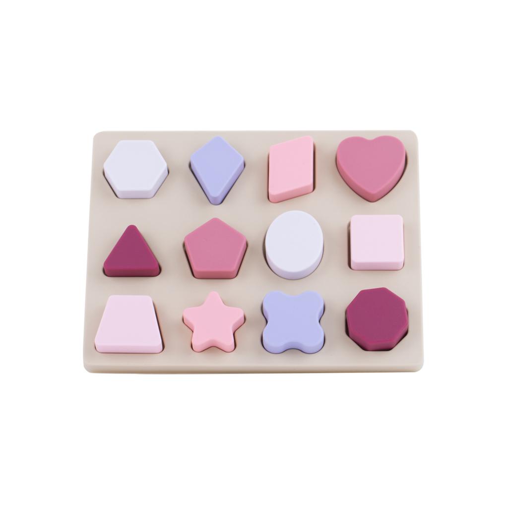 Silicone Stacking Toys Silicone Puzzle Board Shape Sorter Sensory Toys for Babies