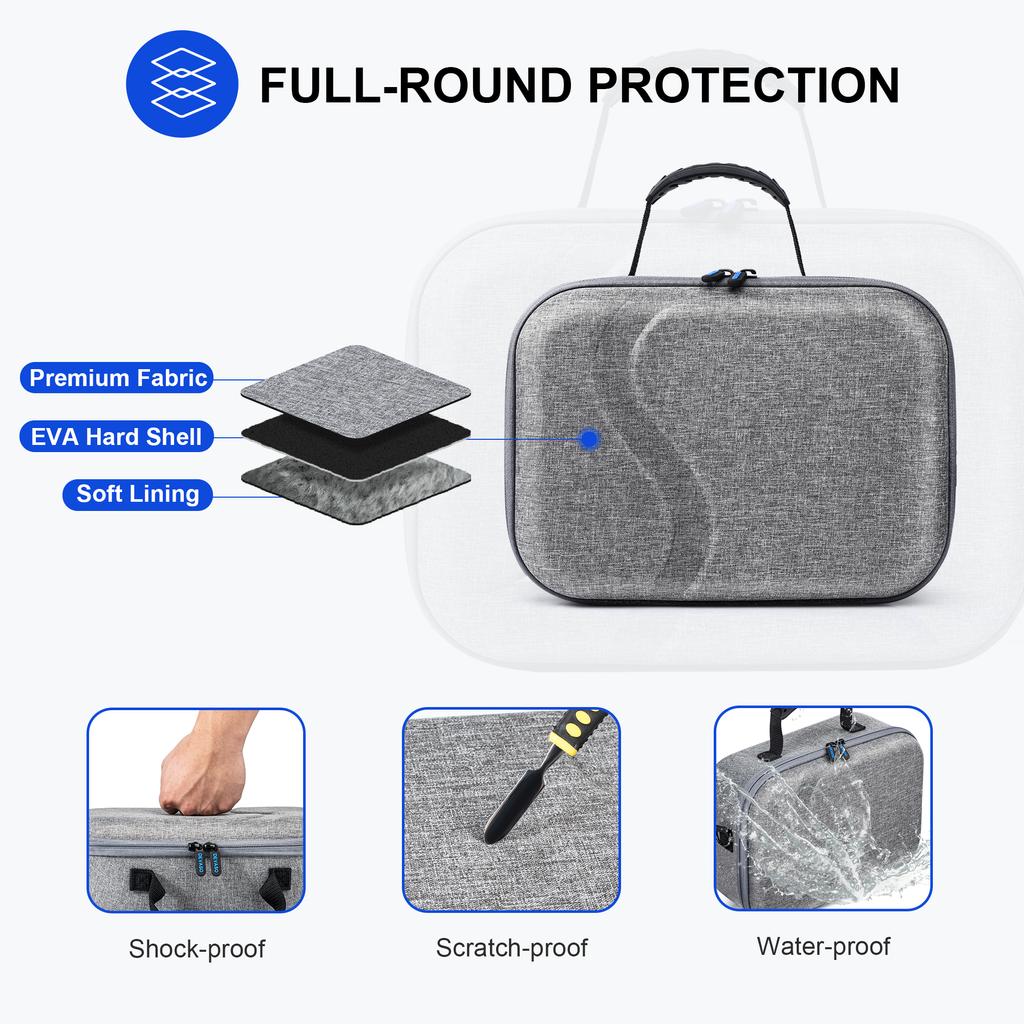 For Meta Quest 3 Carrying Case Portable Hard Shell Box Travel Protective Carrying Case Storage Bag for Meta Quest 3 Accessories