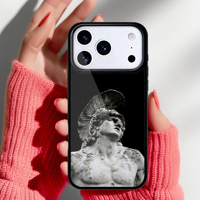 Греческая эстетика Гипсовая статуэтка Чехол для телефона для iPhone 17 16 15 14 13 Pro Max Задняя крышка для 12 11 Pro Coque