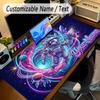 Astronaut Space Theme Personalized Mouse Pad Custom Name Text Non Slip Desk Pad For Laptop Office Desktop