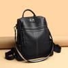 Vintage Large Capacity School Backpack for Women Teenagers and Girls Genuine Leather Shoulder Bag High Quality