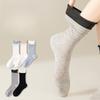 Female Spring and Autumn Double Rope Like Stitching Boneless Loose Mesh Breathable Long Tube Pile Cotton Socks