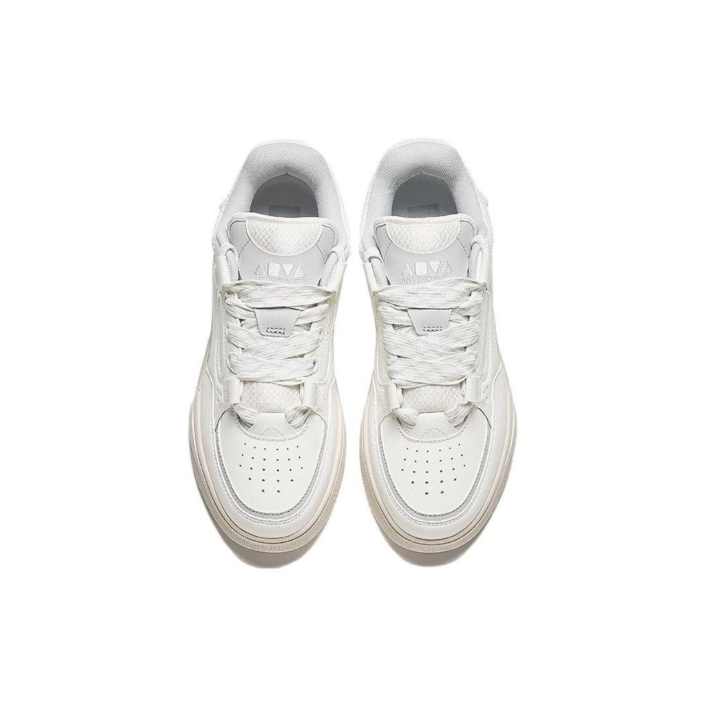 Anta Aojie Non-Slip Wear-Resistant Low-Top Skate Shoes Men Sneakers White Gray 912348040-2