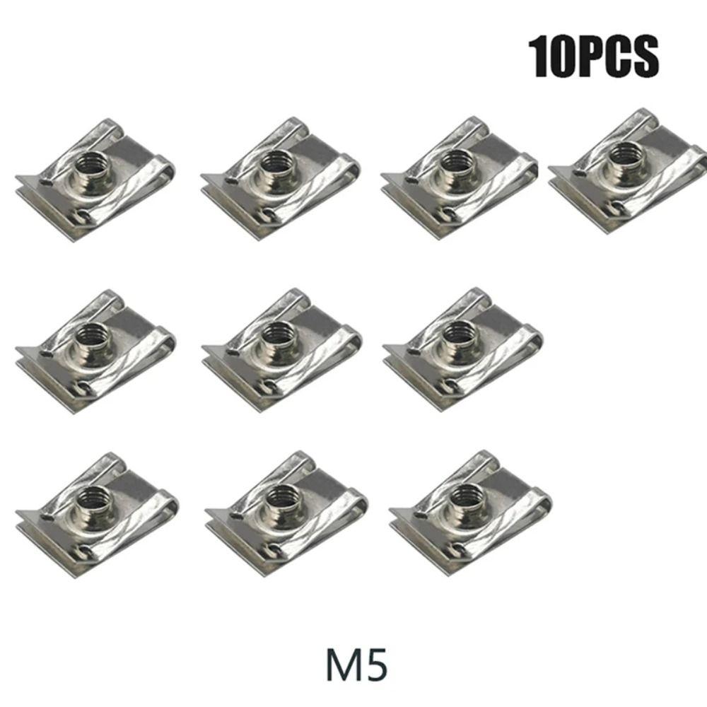 10pcs with Thread U Type Clips 8mm 5mm 6mm 4mm Car Spring Clips New Reed Nuts