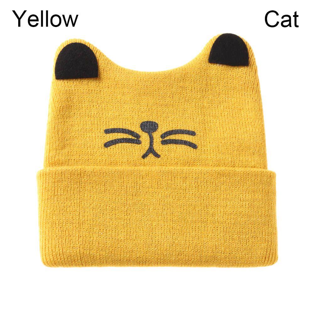 Cartoon Children's Accessories Ladies Cap Warm Gifts Warmer Bonnet Baby Hat Beanie Cap Knitted Hat
