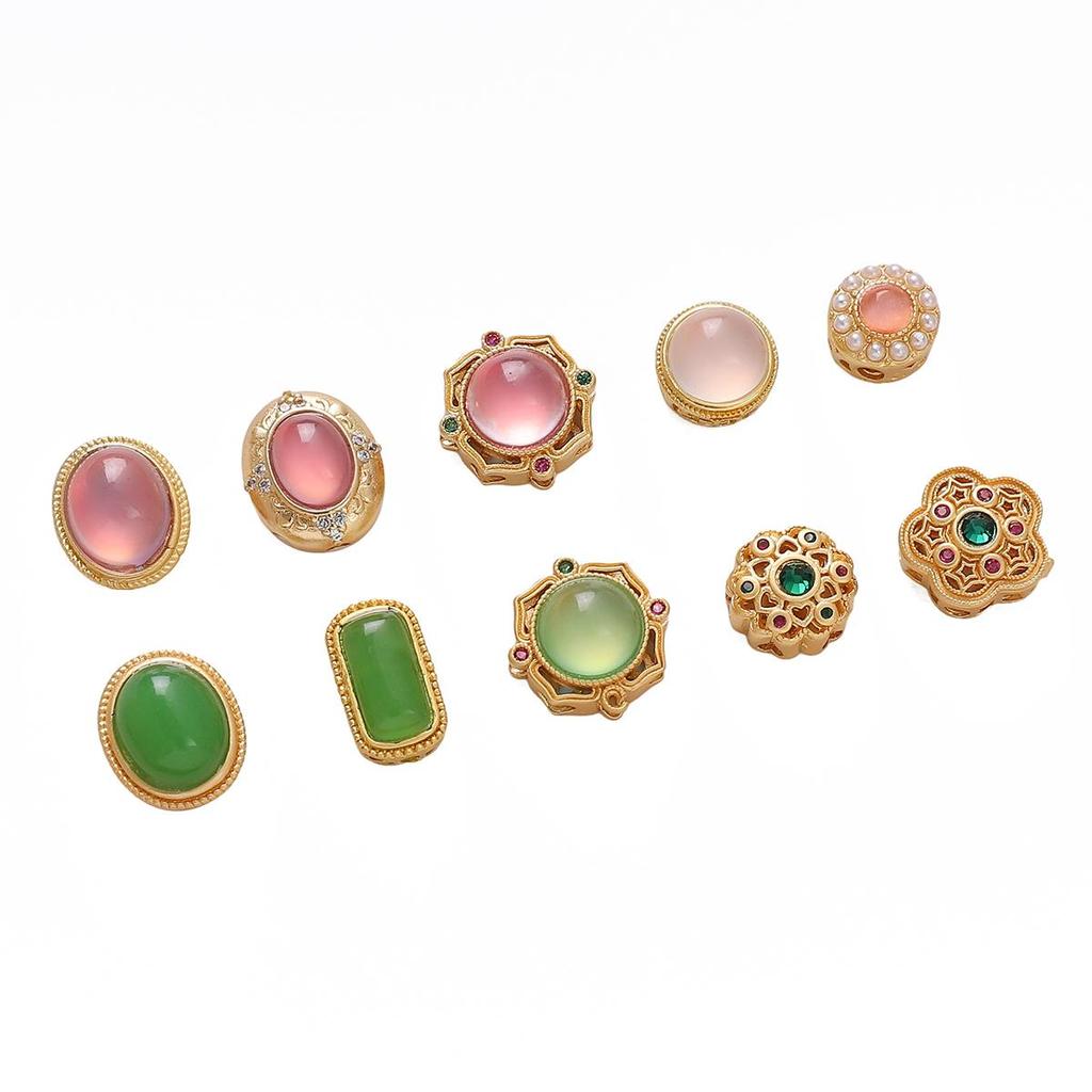 Медный песок, золото, полая перегородка, бусина для изготовления ювелирных изделий своими руками, аксессуары для рукоделия