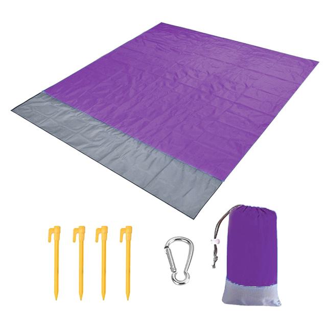 200x210cm Waterproof Pocket Beach Mat Folding Camping Sand Free Blanket Mattress Portable Lightweight Mat Outdoor Picnic Mat