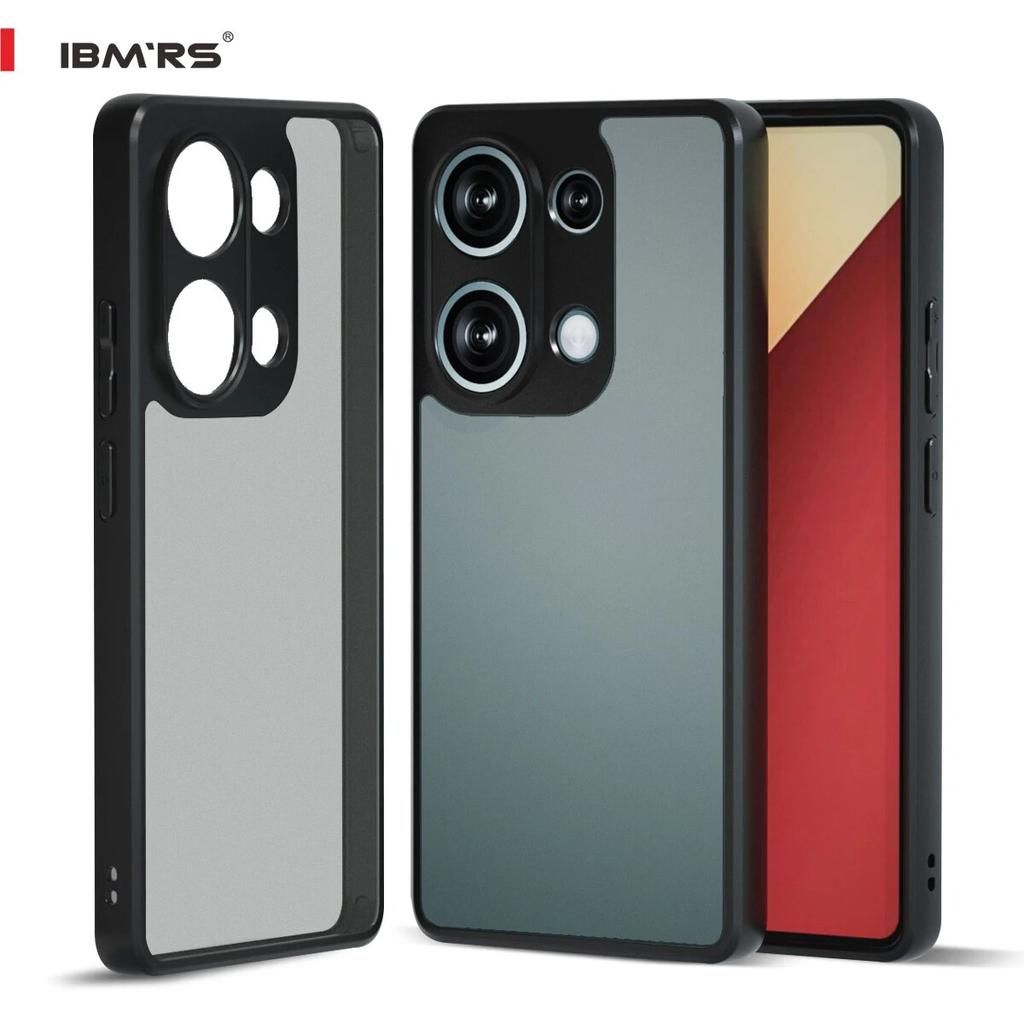 (Comes with Wrist Strap)ibmrs for Xiaomi Redmi Note 13 Pro 4G Anti-Fingerprint Camo Case ,matte Clear Transparent Phone Protective Case